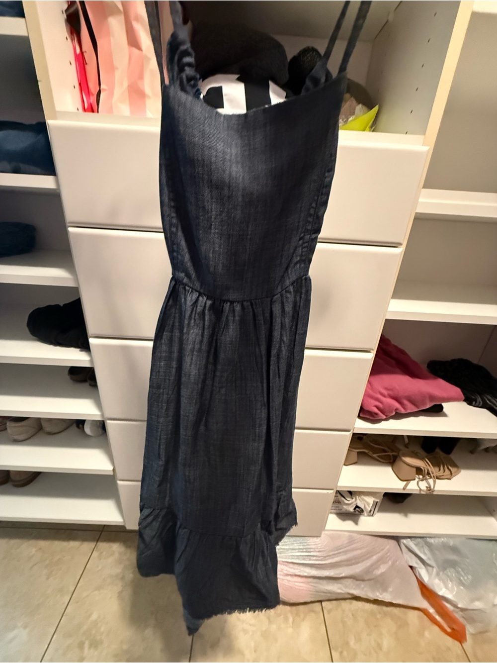 Ariat Navy Maxi Sundress with Ruffle Hem